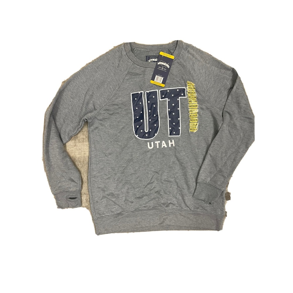 State Of Mine Charcoal Grey‎ Crew Neck With Thumbholes Small